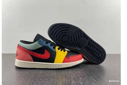 Jordan Black Low 1 Retro Multi-Color SE 1016